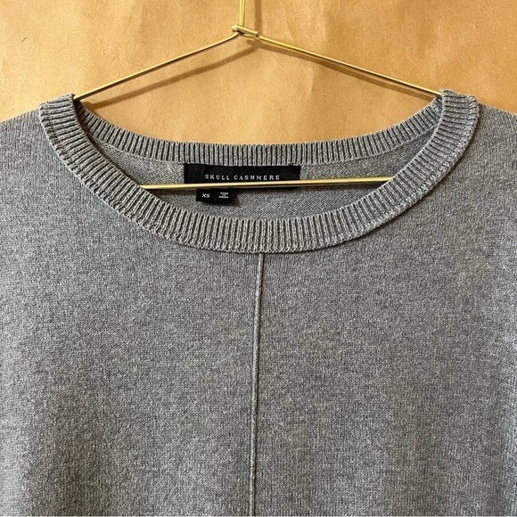 Skull Cashmere | Attis Skull Sweater Thunder & Chalk Skull Side Slits Size XS - Picture 6 of 12